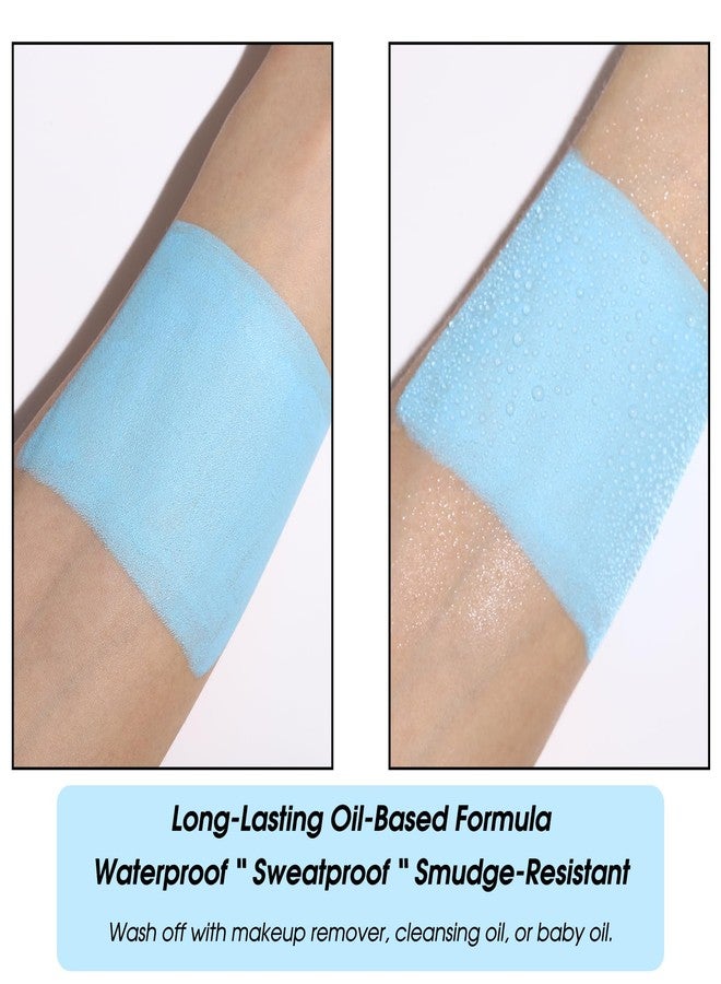 BOBISUKA Light Blue Face Paint Stick – Sweatproof Eye Black for Baseball Football Softball Sports, High Coverage Halloween Makeup Cosplay SFX – Ideal for Ice Fairy, Frost Spirit, Mermaid Looks - Image 5